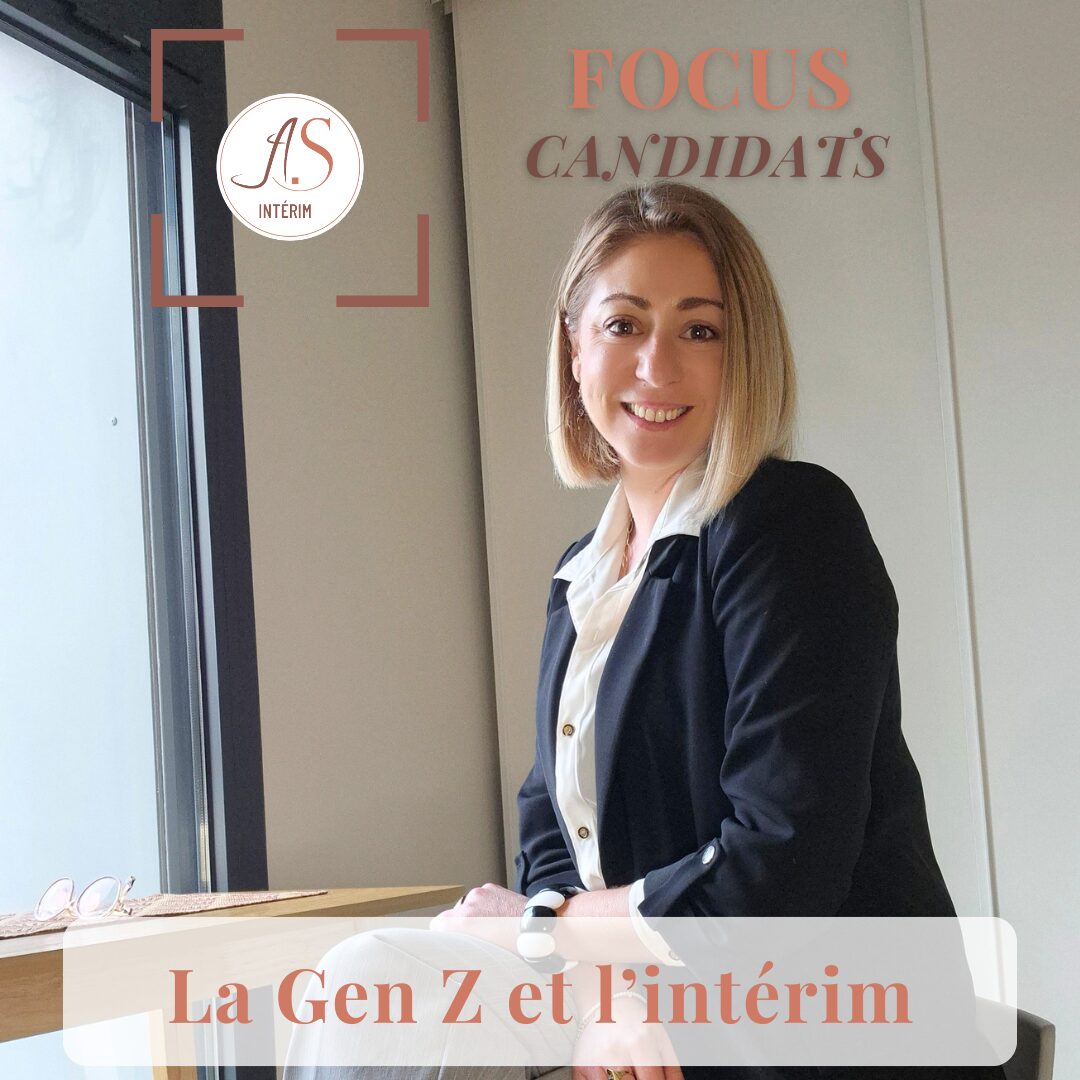 ortrait professionnel d’une femme dans une agence d’intérim illustrant un article sur la génération Z et l’intérim comme accélérateur de carrière.