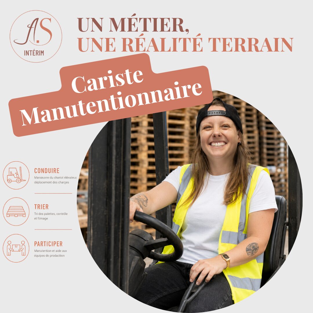 Cariste manutentionnaire conduisant un chariot élévateur près de Pau