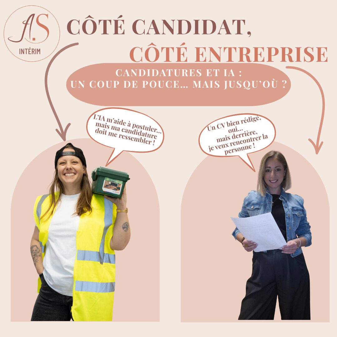 Visuel AS Intérim : côté salarié et côté entreprise, CV et candidatures avec l’IA, un coup de pouce… mais jusqu’où ?